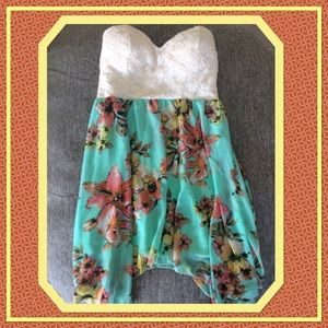 Strapless hanky style dress sz. 13